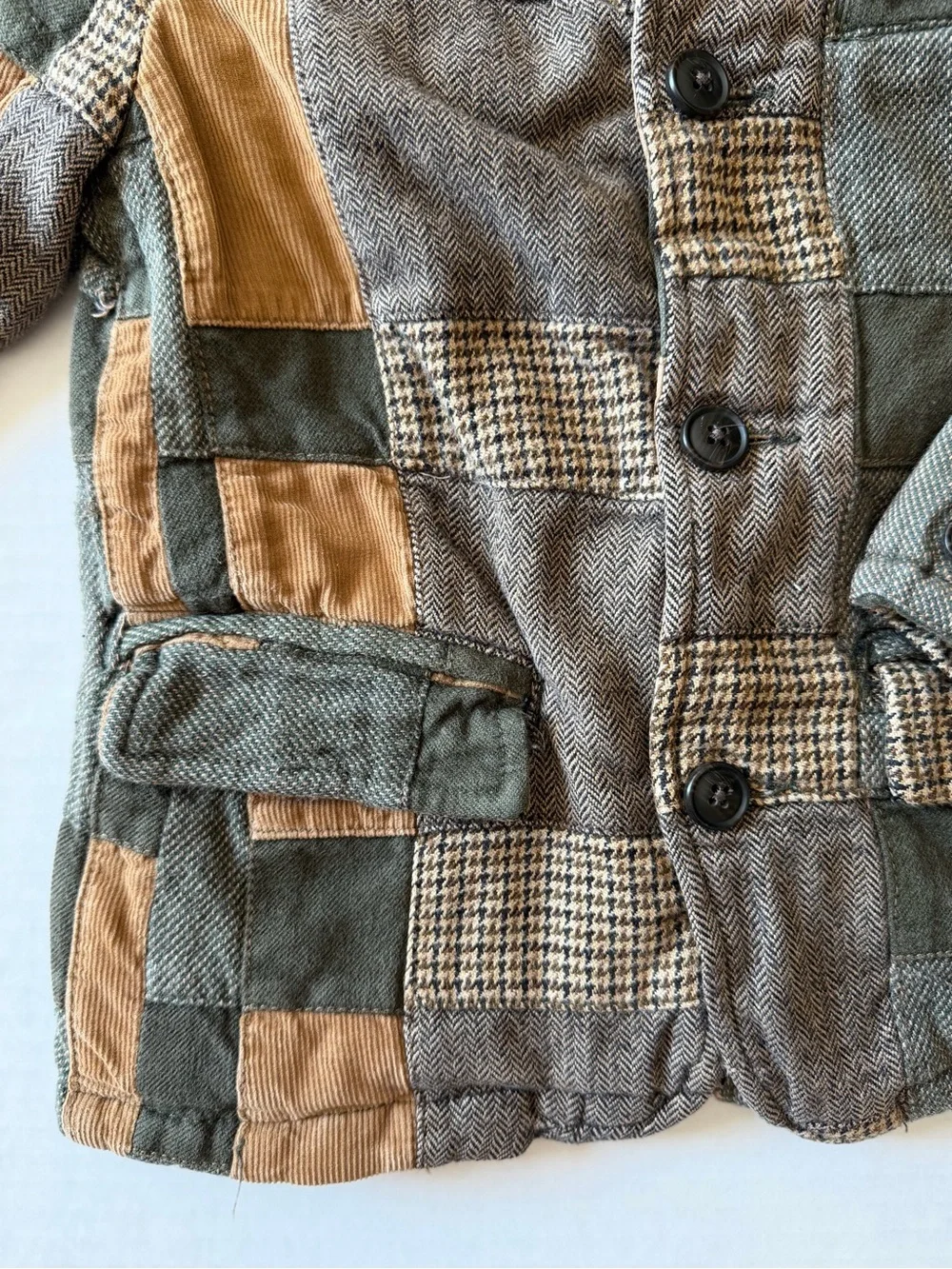 Baby Gap 2007 5T Patchwork Blazer Jacket Corduroy Herringbone Y2K